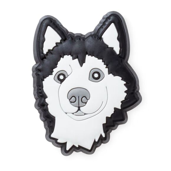 NWT New Crocs Husky Dog Jibbitz™ Charms Black & White Puppy/Pup - Picture 1 of 5
